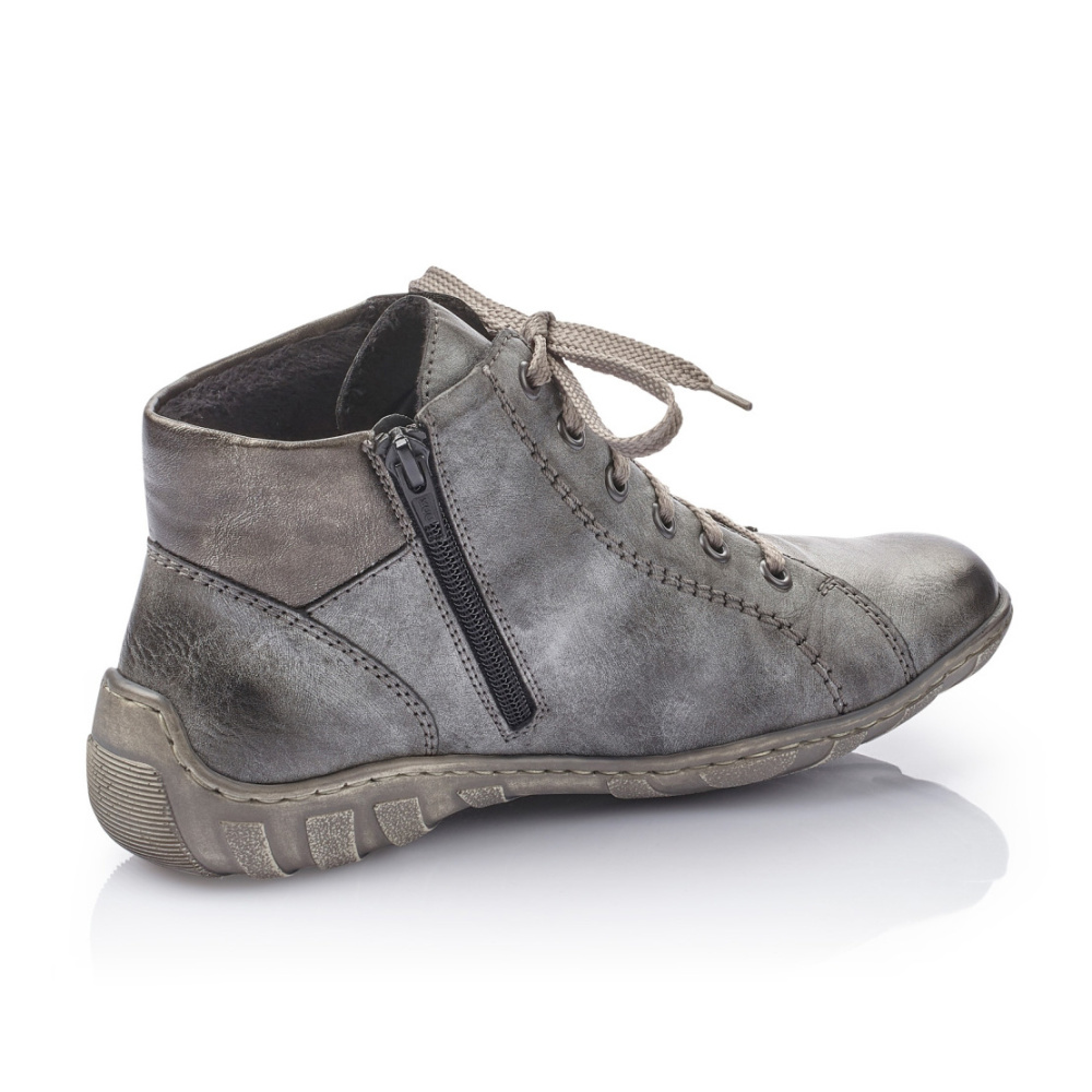 detail Dámská kotníková obuv RIEKER M37C1-45 šedá W0