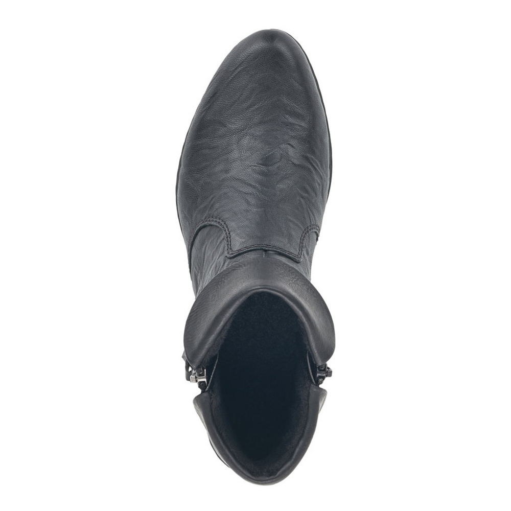 detail Dámská kotníková obuv RIEKER Y07A8-01 černá W3