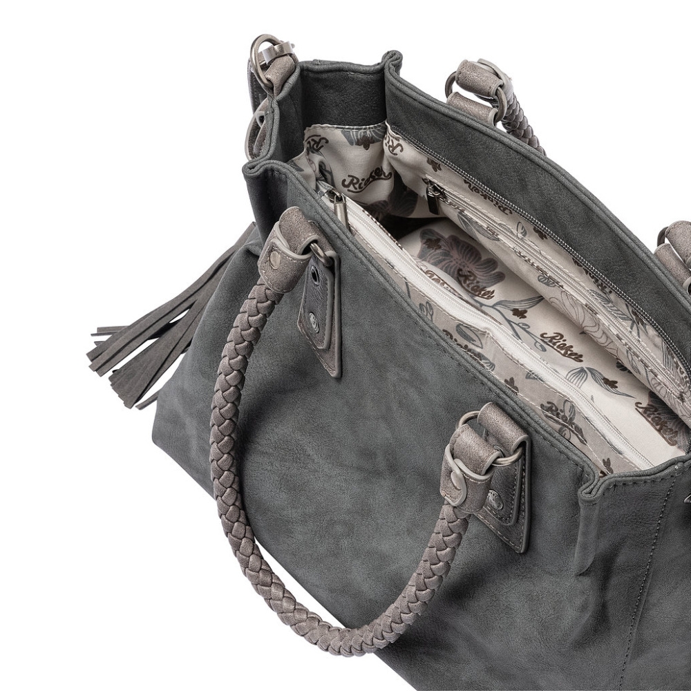 detail Dámská kabelka RIEKER H1344-45 šedá W1