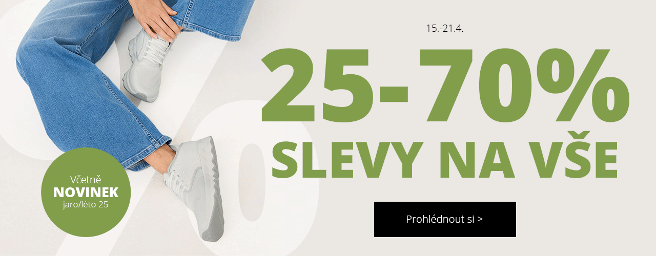 Slevy na vše 25-60% včetně novinek