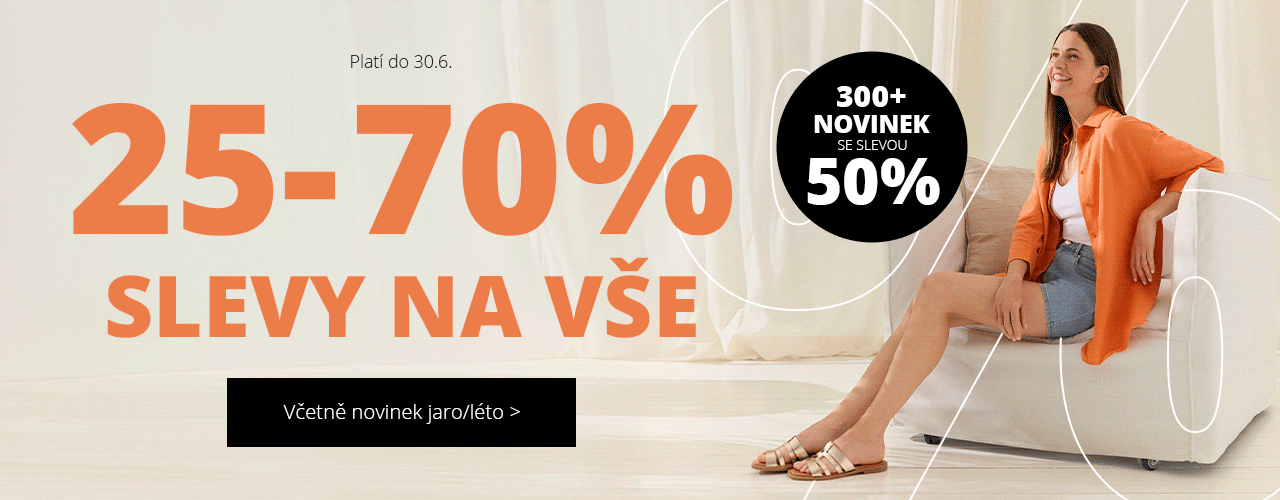 Slevy na vše 25-70%