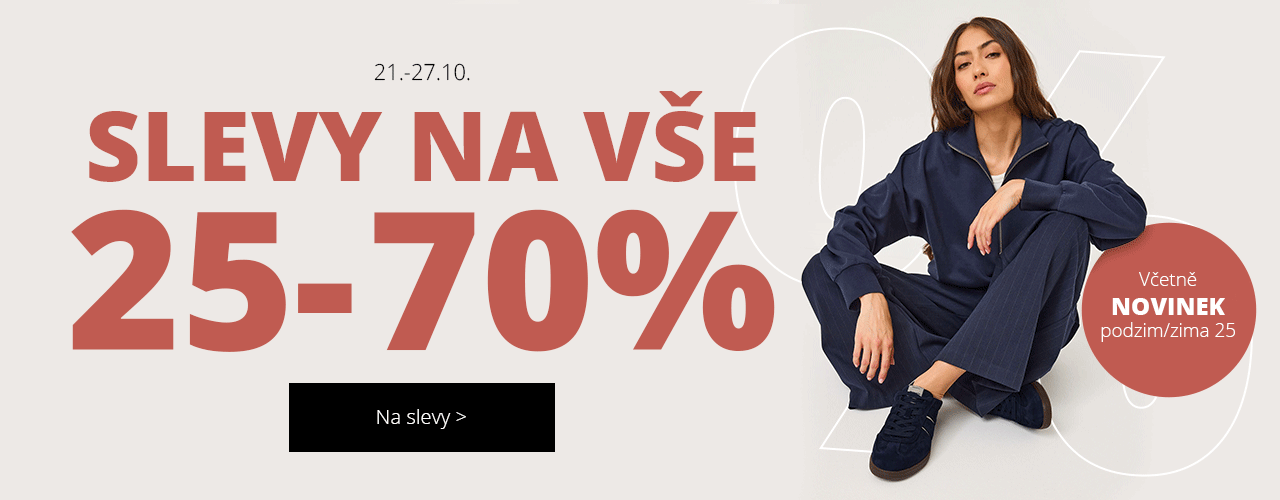 Slevy 25-70 % na vše - včetně novinek