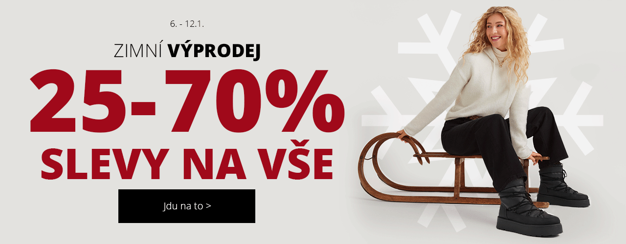 Zimní výprodej 25-70 % na vše