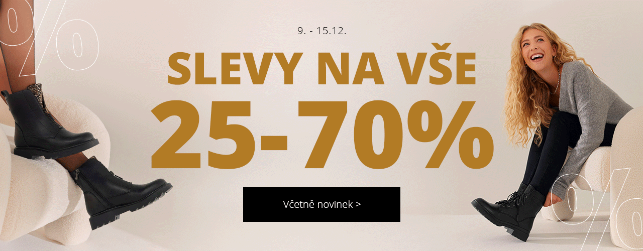 Slevy 25-70 % na vše