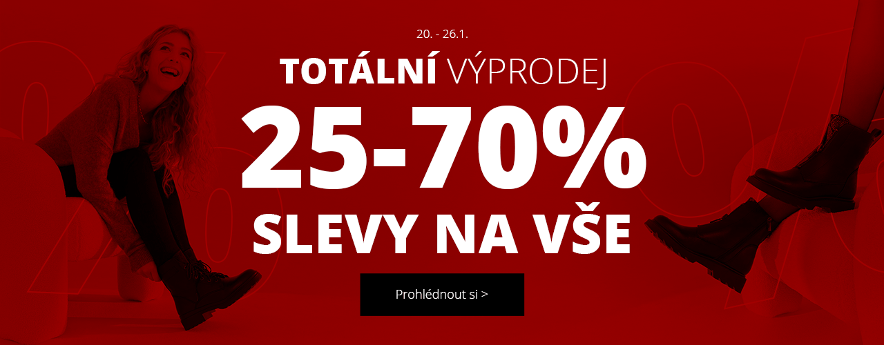 Totální výprodej 25-70 % na vše