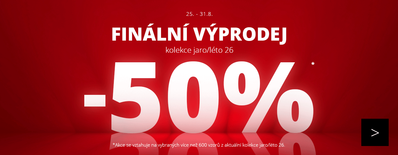 Finální výprodej -50 % na kolekci jaro/léto*