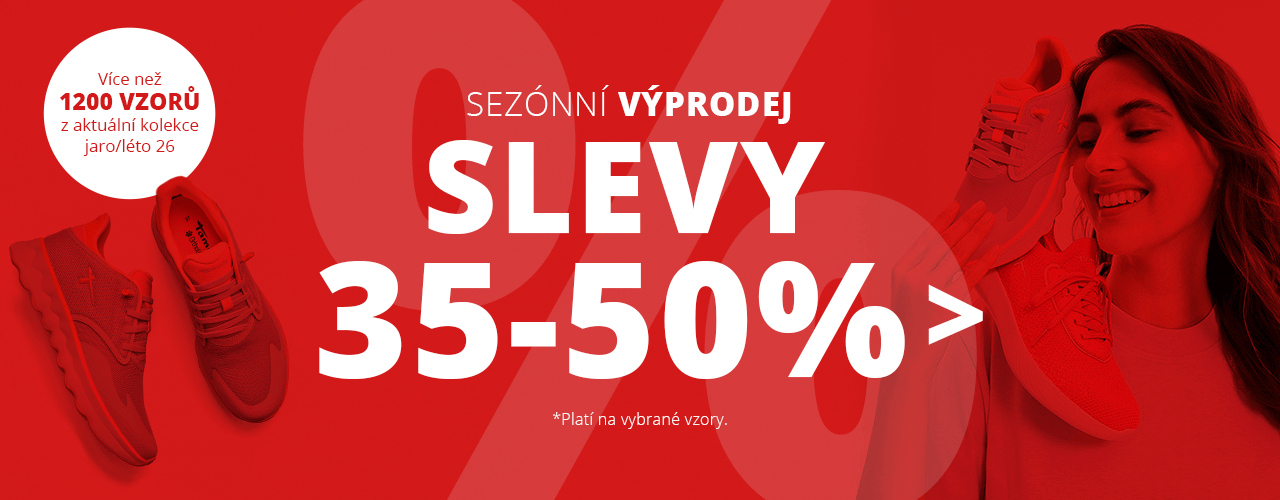 Sezónní výprodej 35-50 % na vybrané vzory Sezónní výprodej 35-50 % na vybrané vzory